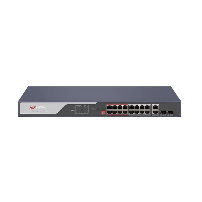 Switch HIKVISION DS-3E0318P-E-C 16 Port Poe Fast Ethernet / 2 Gigabit Port