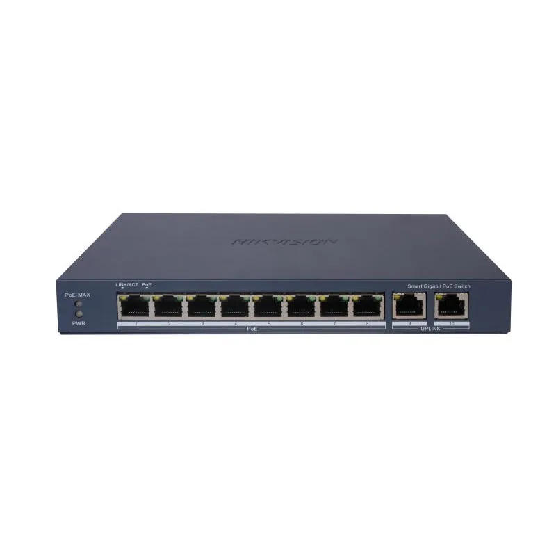 Switch HIKVISION DS-3E1510P-EI 8 Port Gigabit Smart POE / 1 RJ45 uplink / 1 SFP