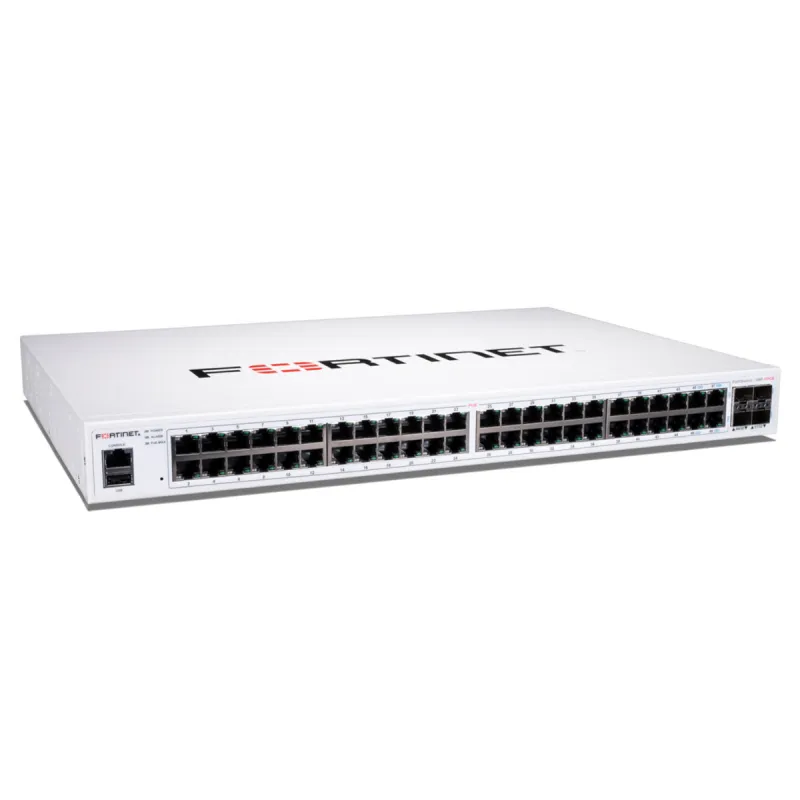 Switch Réseau Fortinet FortiSwitch 148F-FPOE / commutateur 48 ports géré / Montable en rack