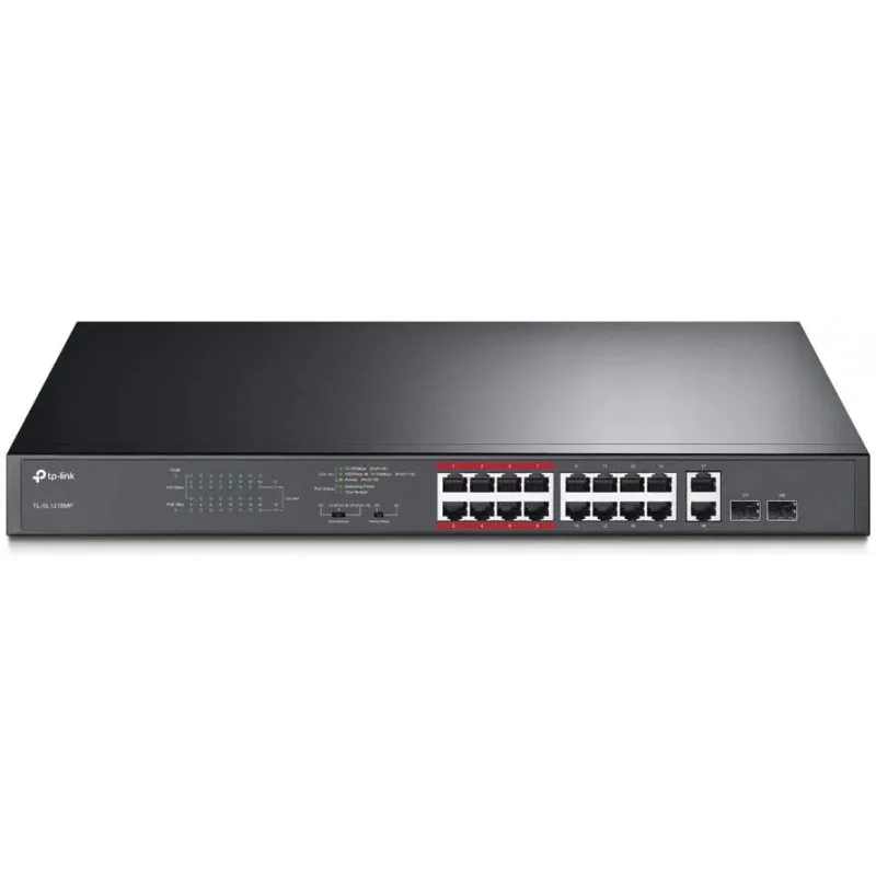 Switch TP-LINK 16 ports 10/100 Mbps + 2 ports Gigabit + 2 Ports SFP