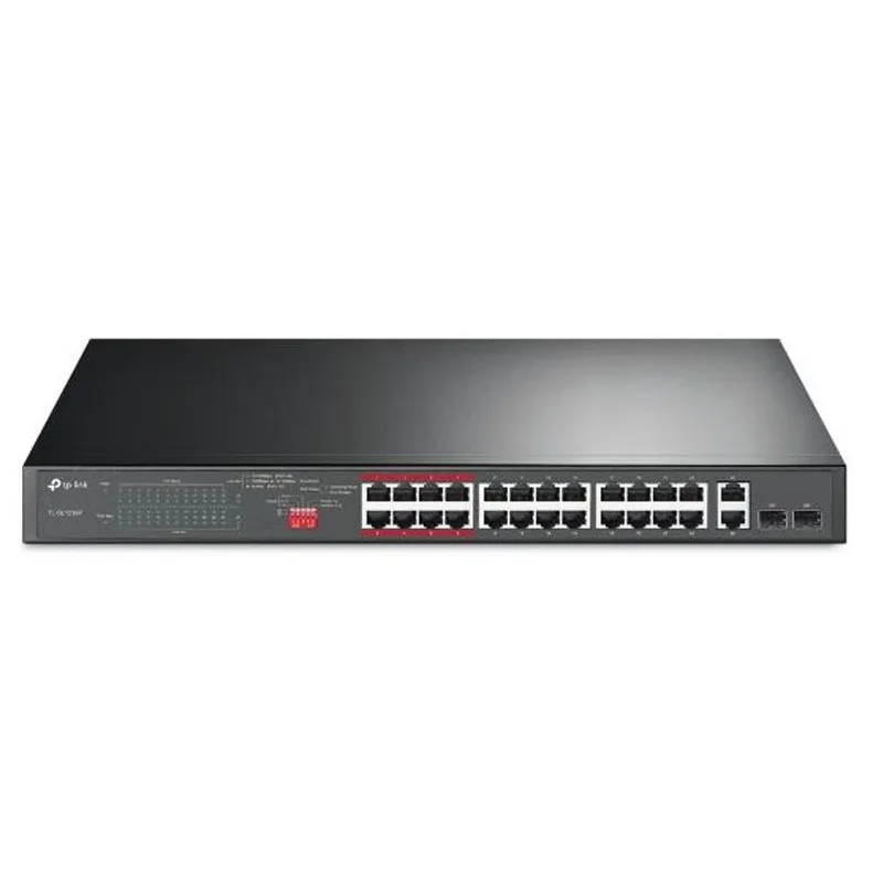Switch TP-LINK 24 ports PoE 10/100 Mbps + 2 ports Gigabit + 2 Ports SFP