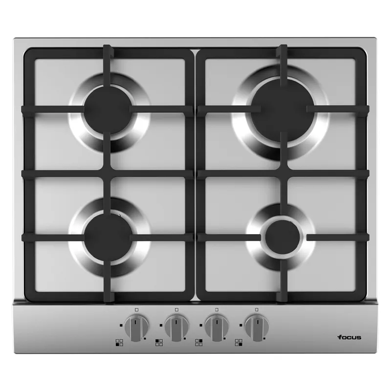 Table de cuisson Focus F4008XS / 4 FEUX  / 60 cm / Thermocouple  Inox