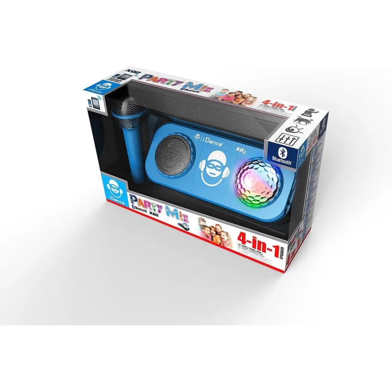 TABLE DE MIXAGE BLUETOOTH DISCO LIGHT IDANCE XD2BL / MICROPHONE / 10W / BLEU