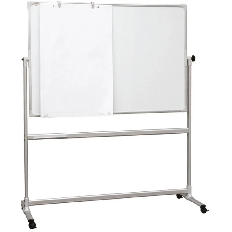 TABLEAU BLANC 2X3 MAGNETIQUE DOUBLE FACE PIVOTANT / 180 x 120 CM