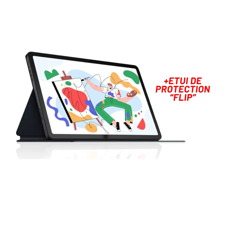 Tablette TCL TAB 11" 4G / 4 Go / 128 Go / Gris + ETUI de protection "FLIP"