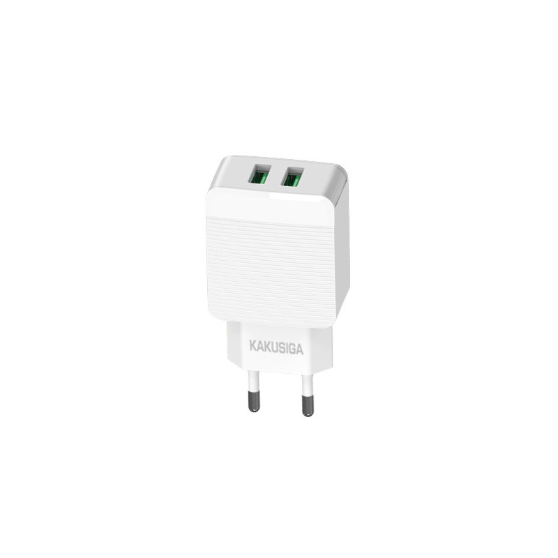 TETE Charger KSC 366 Dual USB Fast 2.4A 12W 5V Blanc