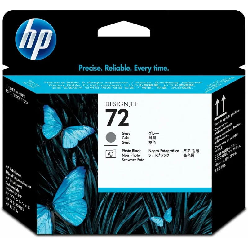 Têtes d'impression DesignJet HP 72 grise et noir photo