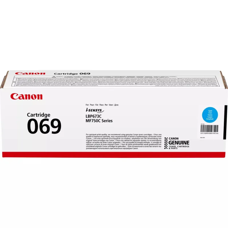 Toner Originale Laser Canon CRG 069 C / Cyan / 1900 Pages