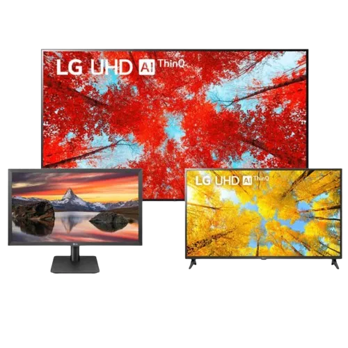 TV LG 86" UHD 4K UQ90 / Smart Tv / WiFi / Récepteur intégré + Ecran 22" FHD + TV LG 43" UHD 4K