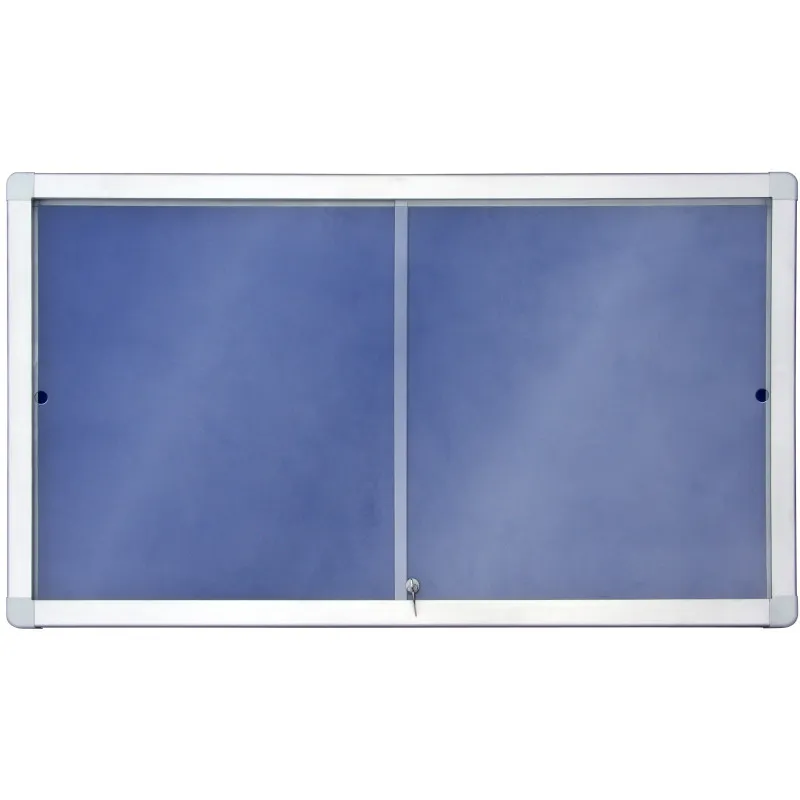 VITRINE D'AFFICHAGE 2X3 PORTE COULISSANTE FOND TISSU 94X68 cm / A4/8