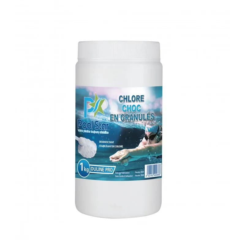 Chlore choc en granulés 1Kg ( Duline PRO en Granulés pour piscines - 1Kg)