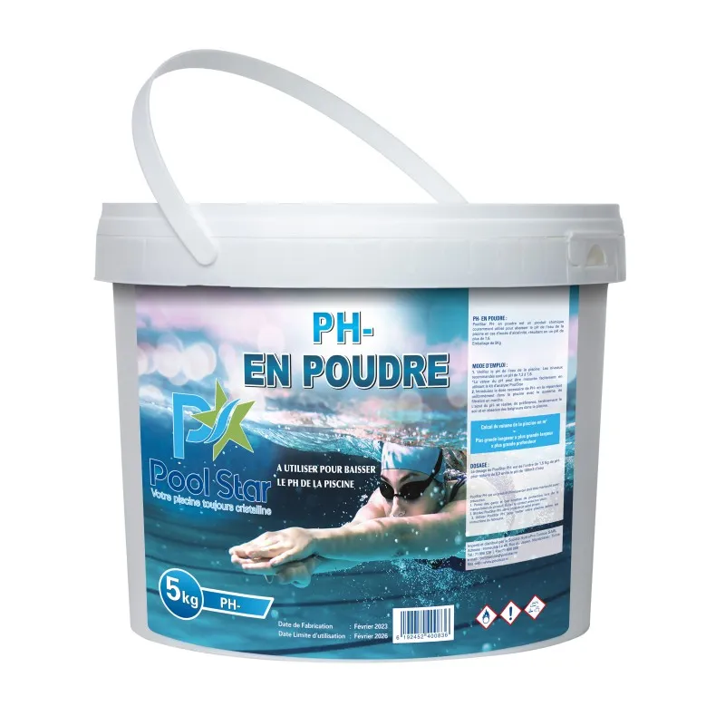 PH moins en poudre pour piscine (Ph- /5Kg)