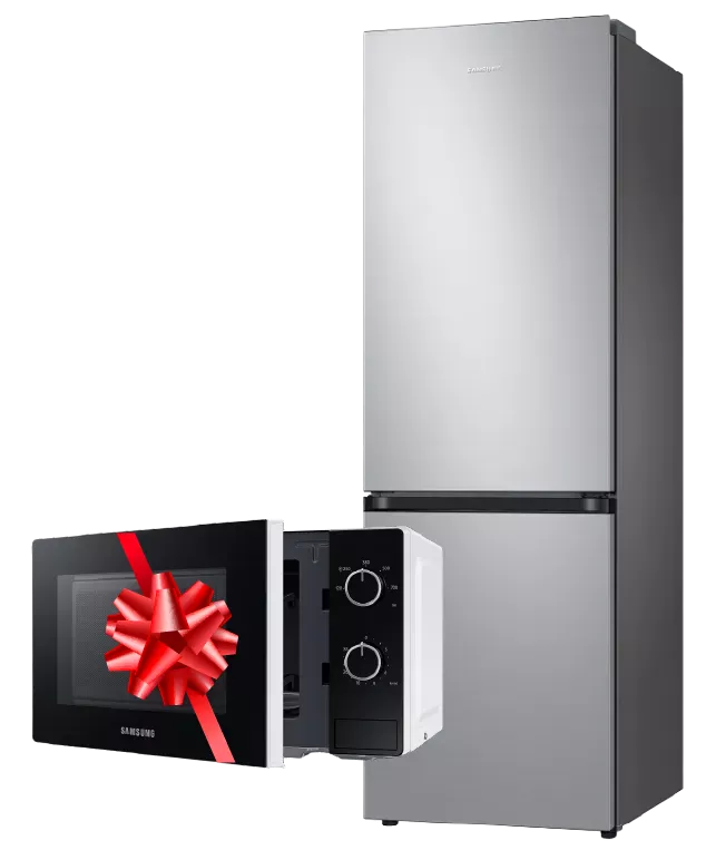 Réfrigérateur Combiné SAMSUNG RB34T600FSA 340 Litres Nofrost - Silver + micro ondes Samsung 20L