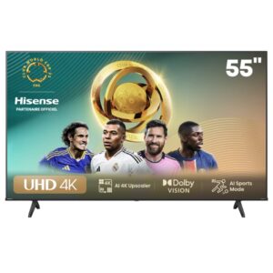 TV HISENSE 58″ Smart Série A6N 4K UHD - Noir
