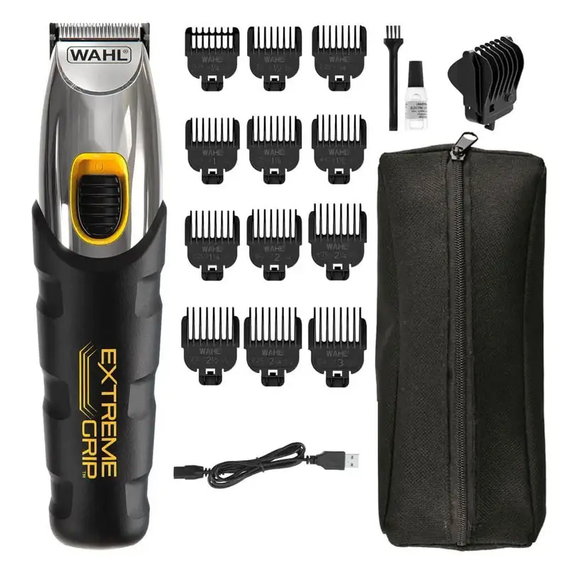 TONDEUSE A BARBE SANS FIL EXTREME GRIP / Noir et Silver