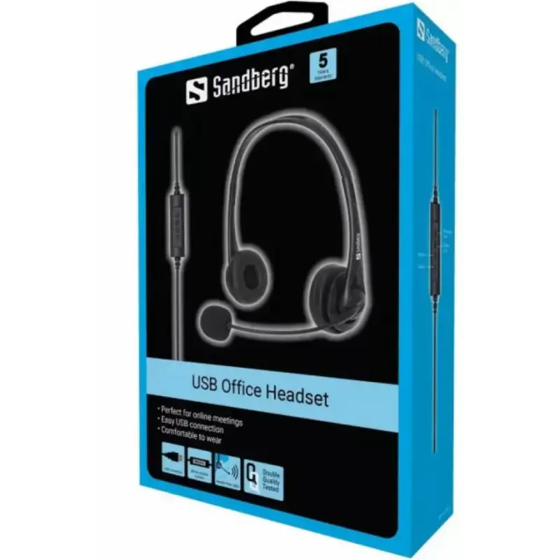 CASQUE AVEC MICRO SANDBERG / NOIR