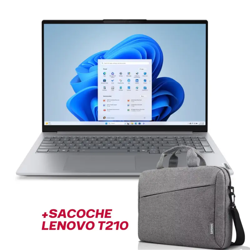Pc Portable Lenovo ThinkBook 16 G8 IAL / Ultra 5 225U / 24 Go DDR5 / 512 Go SSD / Windows 11 Pro / Gris Avec Sacoche Lenovo