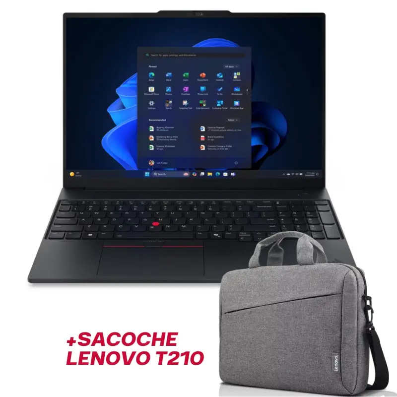 Pc Portable Lenovo ThinkPad E16 Gen 3 / Core 5 210H / 24 Go DDR5 / 512 Go SSD / Noir Avec Sacoche Lenovo