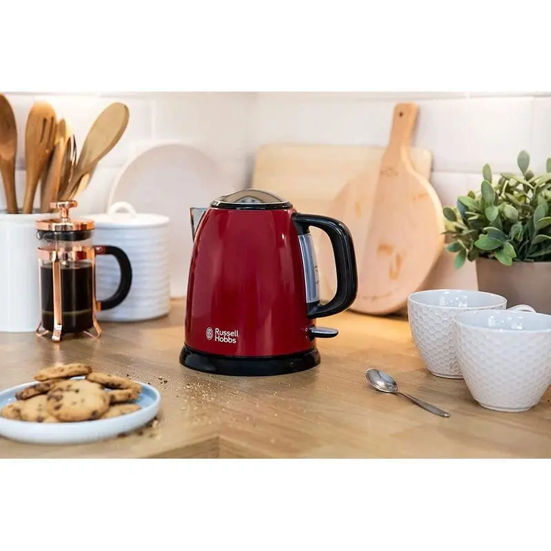 Bouilloire RUSSEL HOBBS inoxydable 1 Litre / 2400W / Rouge