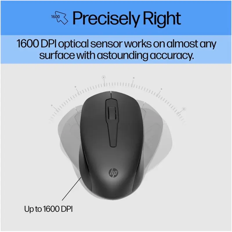 ENSEMBLE CLAVIER ET SOURIS SANS FIL HP 330 AVEC VOYANTS LED – COMBO FR ARABISE