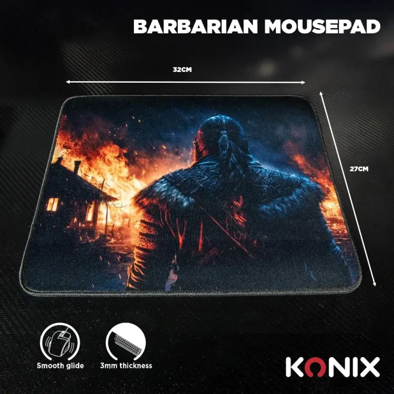 Pack Gaming 3 En 1 Clavier + Souris + Tapis De Souris Konix – Barbarian Drakkar