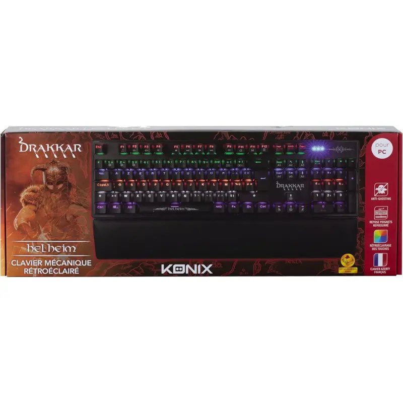 Clavier Gaming mécanique AZERTY Konix Helheim – Drakkar