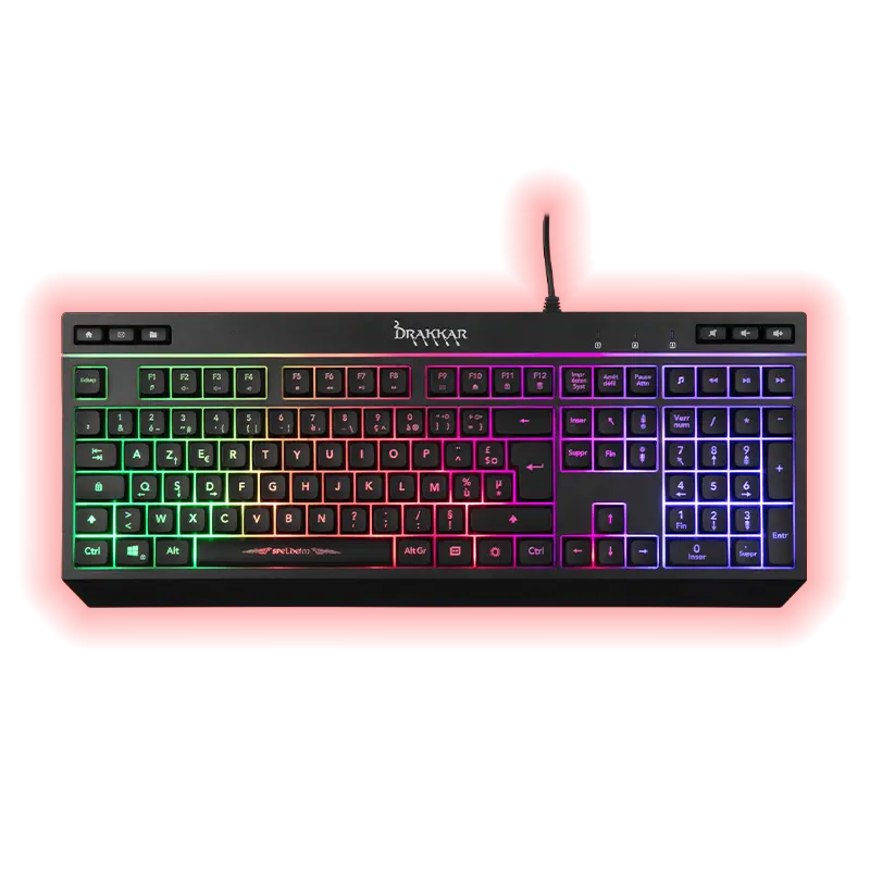 Clavier filaire gaming Konix Membrane Spelheim -Drakkar