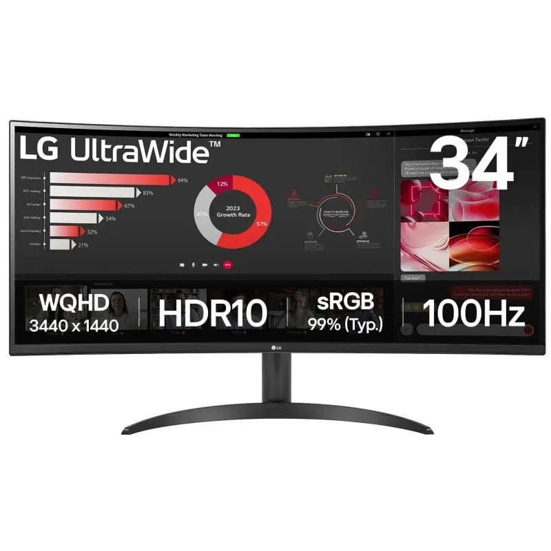 Ecran Gaming LG 34WR50QK 34 » UWQHD Incurvé 100Hz / Noir