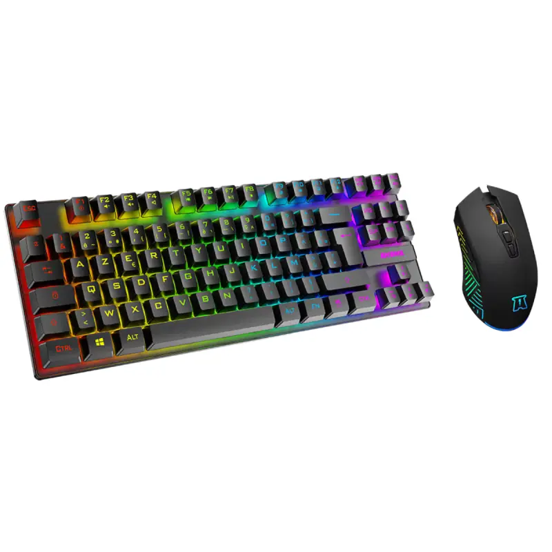 Ensemble Clavier et Souris Gaming Sans Fil Akuma Sentai C03wl / USB / Noir