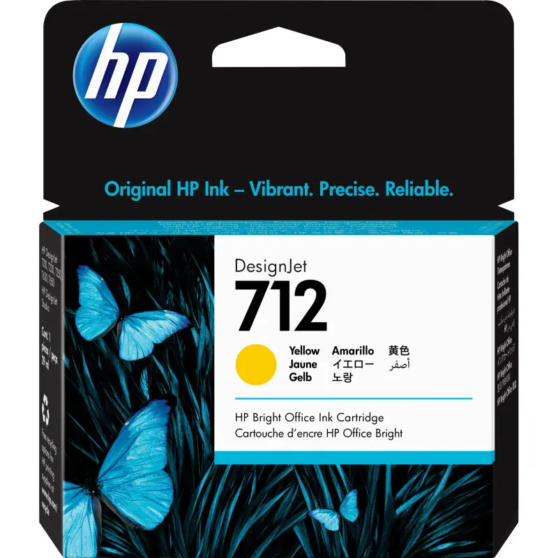 Cartouche d&rsquo;encre DesignJet HP 712 / Yellow