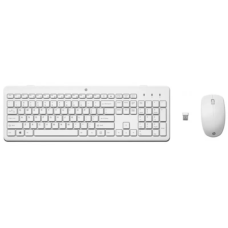 Ensemble Clavier et Souris Sans Fil HP 230 QWERTY / Blanc