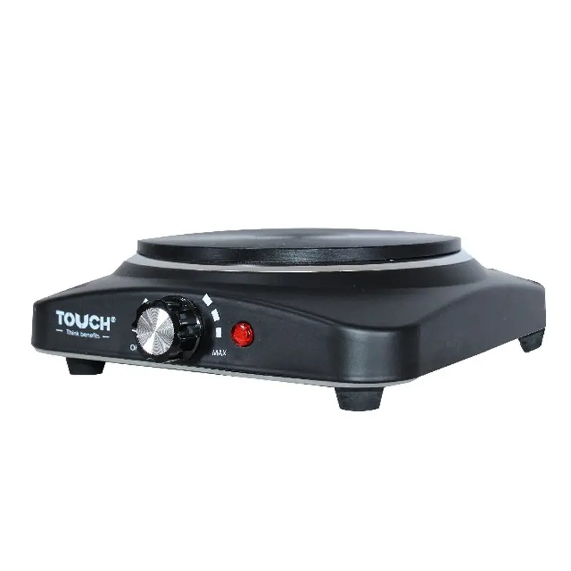 PLAQUE Électrique 1 FEU TOUCH 1500W Noir