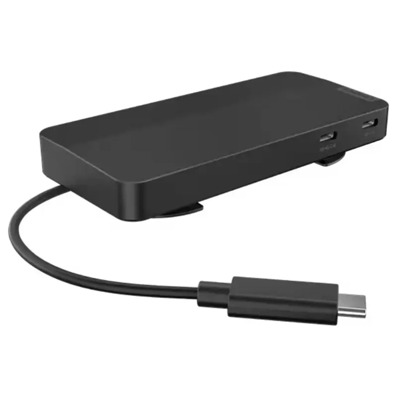 Station d’accueil Lenovo USB-C pour deux écrans avec adaptateur / 100 W / Noir
