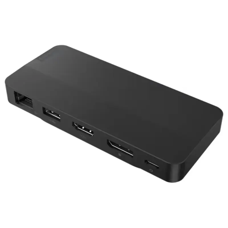 Station d’accueil Lenovo USB-C pour deux écrans avec adaptateur / 100 W / Noir