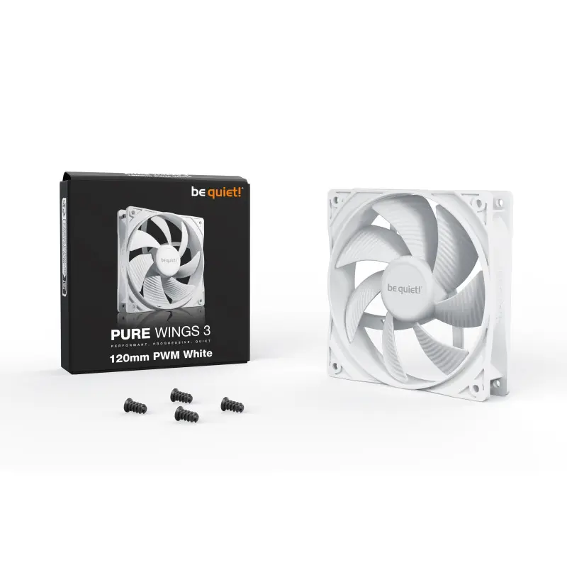 Ventilateur de boitier be quiet! Pure Wings 3 PWM – 12cm (Blanc)