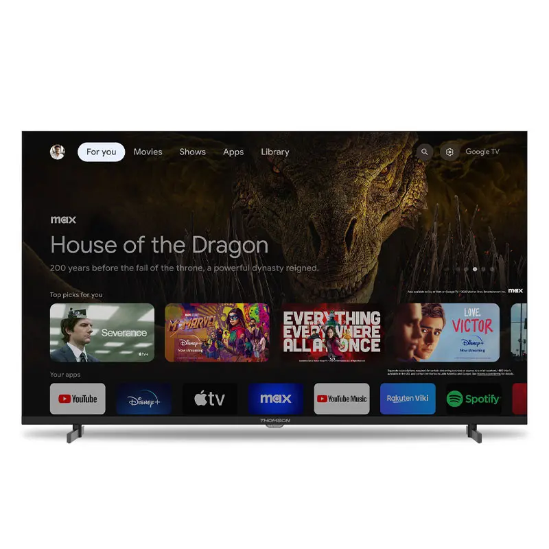 TV Thomson 43&Prime; UHD 4K Google TV Side Feet