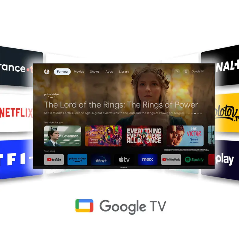TV Thomson 43&Prime; UHD 4K Google TV Side Feet