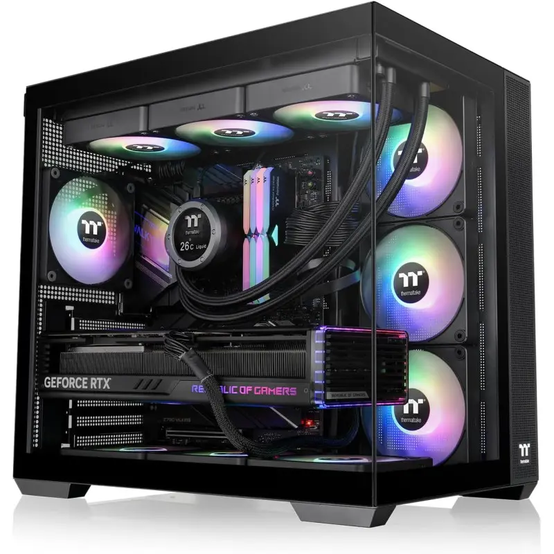Boîtier Gamer Moyen Tour Thermaltake View 380 TG / ATX / RGB / Noir