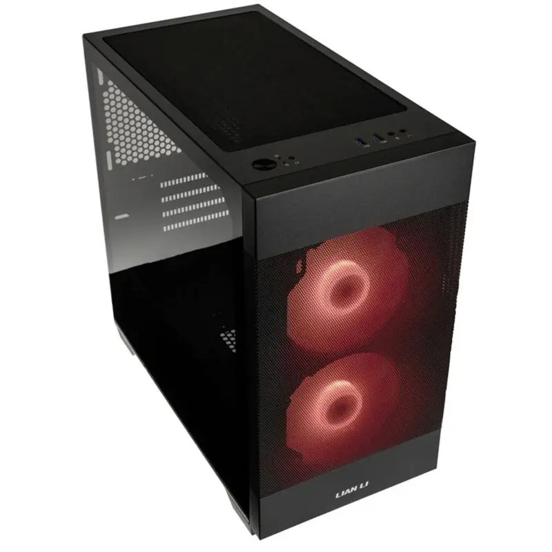 Boîtier Gaming Moyen Tour Lian-Li Lancool 205M Mesh / Micro-ATX / RGB / Avec Panneau Vitré / Noir