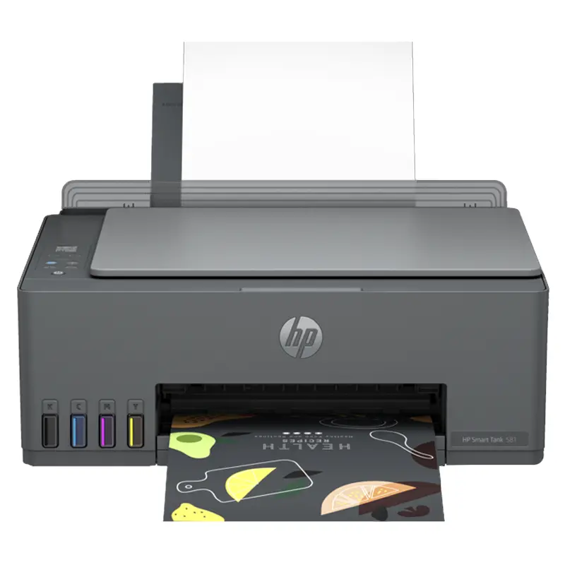 Imprimante HP 3en1 SMART TANK 581 COULEUR / WI-FI + 4 Bouteilles d&rsquo;encre HP Incluses