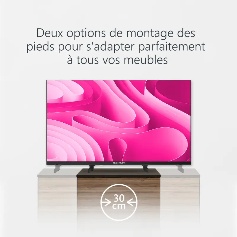 TV Thomson 50&Prime; 4K UHD QLED Side Feet – Google TV avec Récepteur Intégré