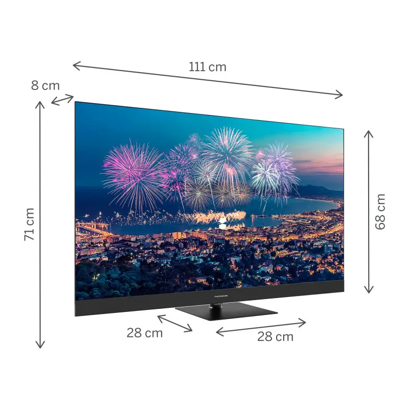TV Thomson 50&Prime; QLED Plus Google TV avec Récepteur intégré