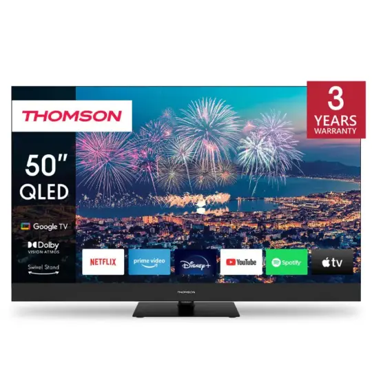 TV Thomson 50&Prime; QLED Plus Google TV avec Récepteur intégré