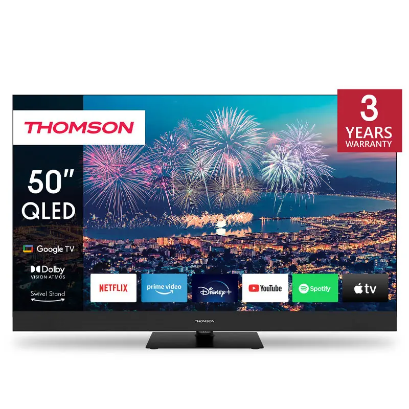 TV Thomson 50&Prime; QLED Plus Google TV avec Récepteur intégré