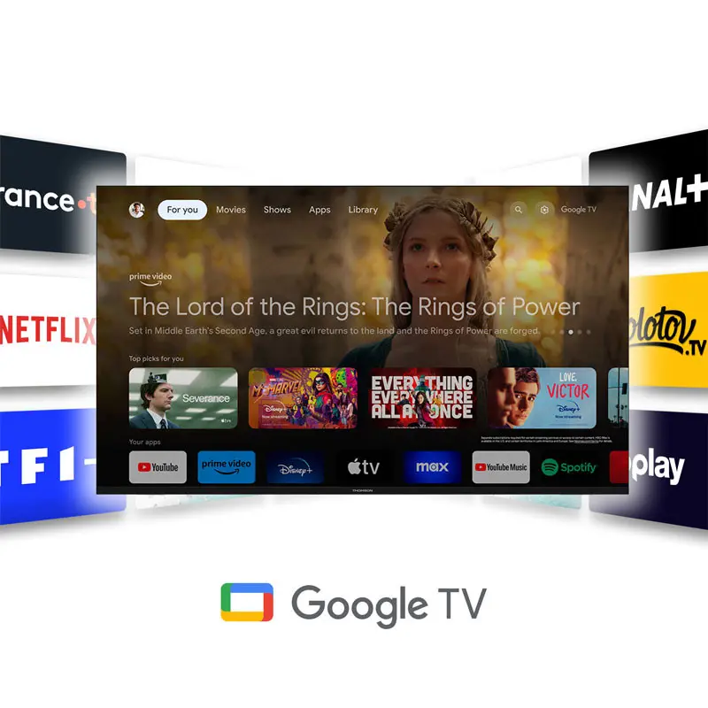 TV Thomson 65&Prime; QLED Pro – Google TV avec Récepteur Intégré