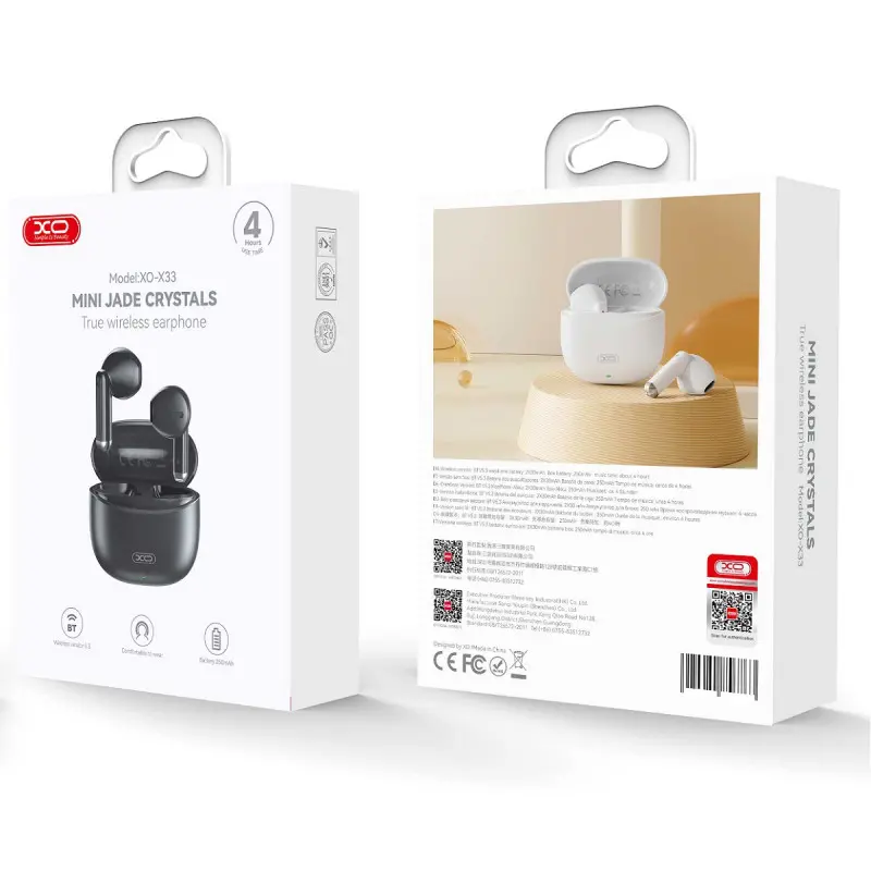 Écouteurs Bluetooth XO X33 TWS noir