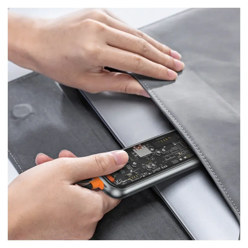 Station d&rsquo;accueil WIWU CB005 CYBER USB-C TRANSPARENT 5 EN 1 / GRIS