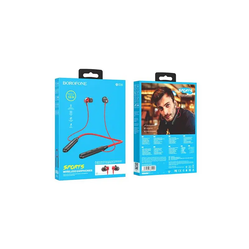 Ecouteur sport sans fil BOROFONE BE56 / ROUGE