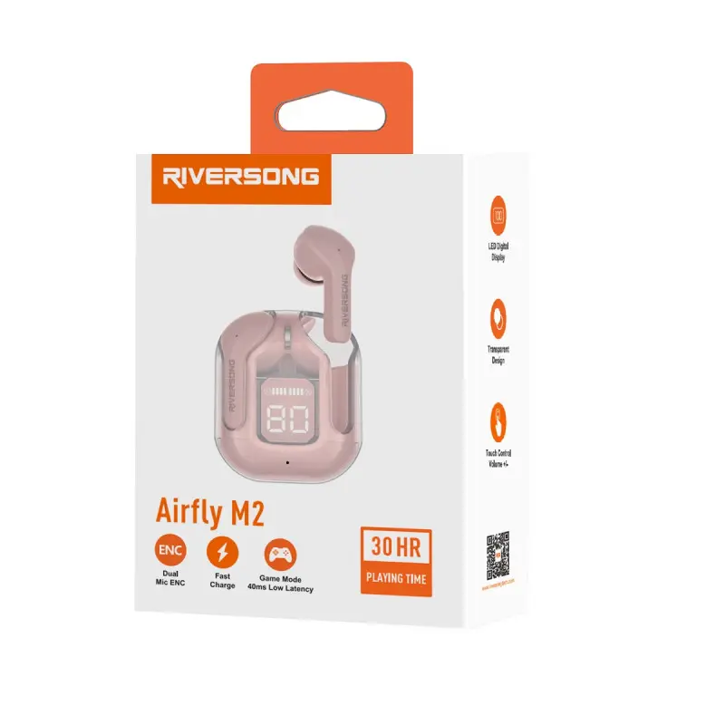 Écouteurs Bluetooth Riversong AirFly M2 TWS rose EA233