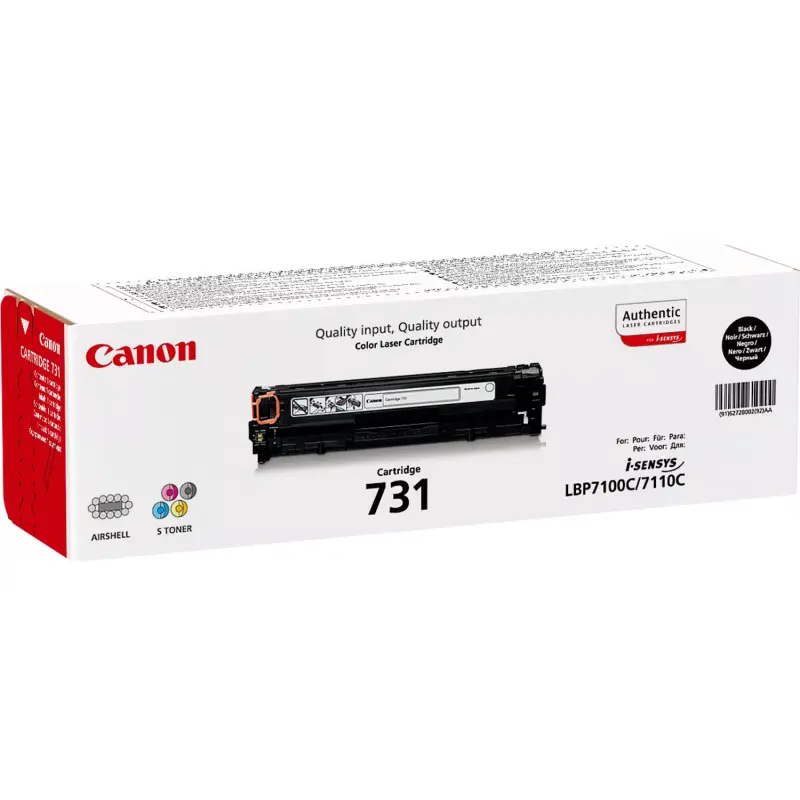Toner Original Canon 731BK / 1400 Pages / Noir